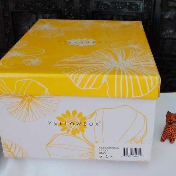 Womens Yellow Box Navy Sandals Size 6.5 - Picture 5 of 5